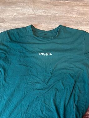 Picsil Teal Graphic Logo Tee